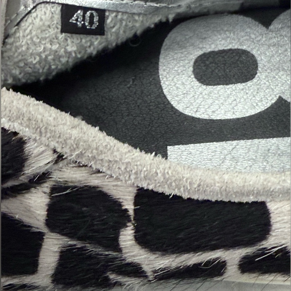 P448 Animal Print Fur Lined Tennis Shoes with Rhinestone Laces - Picture 12 of 13